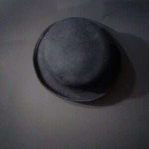 New! Vintage - Navy Bowler Hat Wool